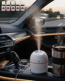 Taşınabilir Hava Nemlendirici 5 Esans Hediyeli LED Işıklı Aromaterapi Buhar Makinesi
