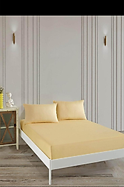 %100 PAMUK ÇARŞAF TAKIMI-Sarı