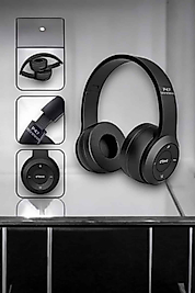 Kulak Üstü TF Kart ve AUX Destekli Ergonomik Bluetooth Kulaklık