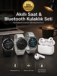 Aynalı Bluetooth Kulaklık Yeni Nesil Akıllı Saat Titreşimli Nabız Ölçer Spor Modları