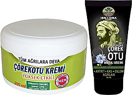ÇÖREKOTU ÇÖREK OTU KREMİ XLGREEN BÜYÜK 200 ML KREM + İBN-İ SİNA ÇÖREK OTU KREMİ 50 ML