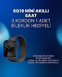 Mini Series 10 Akıllı Saat | 3 Kordon + Bileklik Hediyeli, Tüm Telefonlarla Uyumlu