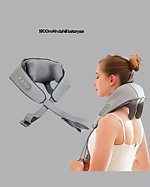 Titreşimli Boyun Masaj Cihazı Isı Terapili Şarjlı VNB-01 Ergonomik U Tasarım