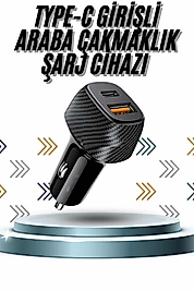 Oto Şarj Cihazı 38W Çift Giriş Type-C
