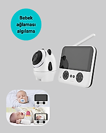 Kablosuz Bebek Monitörü 720P Görüntü ve Geniş Ekran UCZZZC5XBEBEKKAMERA-4