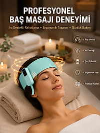 Isıtmalı Baş Masaj Aleti Rahatlatıcı ve Stres Giderici Tasarım Yeni Nesil