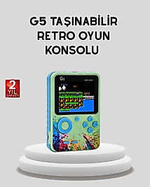 G5 Taşınabilir Retro Game Box 500 Oyunlu Şarjlı Mini Oyun Konsolu