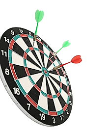 17 İnç Dart Tahtası Sağlam Ahşap Gövde ve Metal İğneli Dart Okları