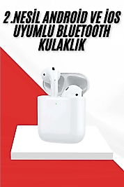2. Nesil Bluetooth Android ve İOS Uyumlu Kablosuz Kulaklık Çağrı Cevaplama