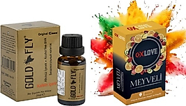 CAAS GOLD FLY KADINLARA ÖZEL DAMLA + PREZERVATİF MEYVE AROMALI KONDOM 10 ADET