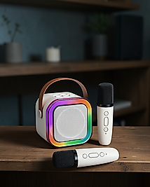 Taşınabilir Karaoke Sistemi 2 Mikrofonlu UCZZZ2MİKROFONLUSPEAKER-1