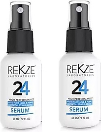 REKZE 24 SAÇ KALINLAŞTIRMAYA,UZAMAYA,BESLEMEYE,DÖKÜLMEYE,KALIP KELLİK/ALOPESİ ENGEL SERUM 60 ML*2 Lİ