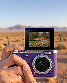 Kompakt 48 MP Fotoğraf Makinesi 4K Video Flip Ekranlı