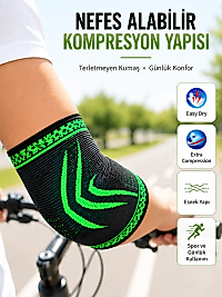 Spor Dirsekliği Dirsek Koruyucu Kompresyonlu Nefes Alabilir Esnek Destek Bandajı