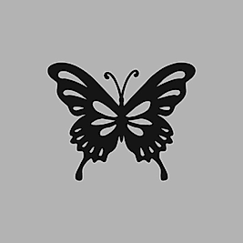 Ahşap İşleme Duvar Süsü- Kelebek - 50 cm x 30 cm