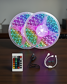 10M RGB Şerit LED Kumandalı Renkli İç Mekan