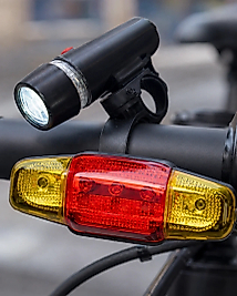 Bisiklet Emniyet Işığı Seti Güçlü LED Ön Far Arka Stop Lambası
