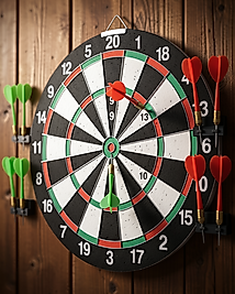 12 İnç Dart Tahtası 4 Metal Uçlu Dart Oku UCZZZ12İNÇDART