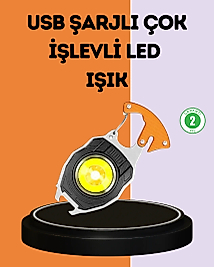 LED Işıklı Acil Durum Düdüklü Anahtarlık Fener