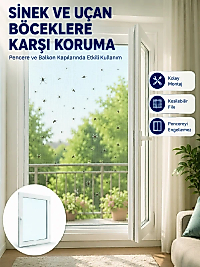 Pencere ve Balkon İçin Tek Kanatlı Kolay Takılan Sineklik