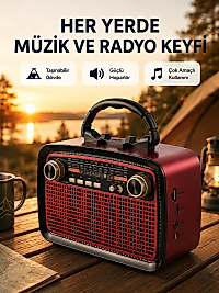 Kablosuz Bluetooth Hoparlör – Yüksek Ses Kalitesi, Uzun Pil Ömrü, FM ve AM Radyo Fonksiyonu