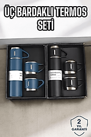 3 Bardaklı Termos Seti 500 ml UUCZTERMOSSETİ1