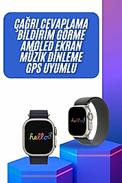 Yeni Nesil 3 Kordonlu Kol Saati 49 MM Amoled Ekran Akıllı Saat