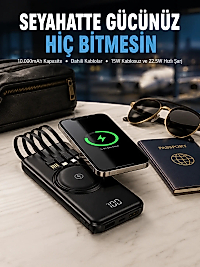Kompakt Tasarım, Güçlü Performans – 10000mAh Kablosuz Powerbank
