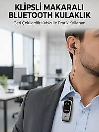 Klipsli Tasarımlı Bluetooth Kulaklık Uzun Pil Ömrü