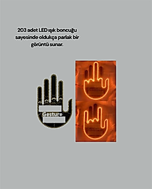 Kablosuz Kumandalı LED Jest Işığı 203 LED UCZUZAKTANKUMANDALIELLLLL3