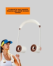 Boyun Askılı Katlanabilir Fan 1000 mAh USB Şarjlı Taşınabilir