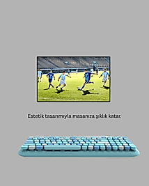 Kablosuz Retro Klavye ve Mouse Seti 104 Tuşlu Sessiz Yazım