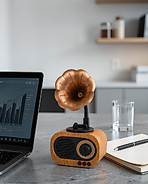 Kablosuz Retro Radyo Hoparlör 5W USB Hafıza Kartlı UCZZZB5RAYO-8