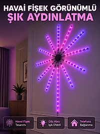 Dekoratif RGB Fireworks LED Duvar Işığı Çok Renkli Telefon Kontrollü LED Aydınlatma