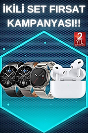 Aynalı Bluetooth Kulaklık Yeni Nesil Akıllı Saat Titreşimli Nabız Ölçer Spor Modları