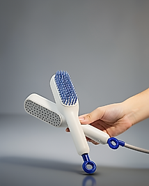 Ergonomik Saç Tarağı – Masajlı Uçlu Otomatik Temizleyici