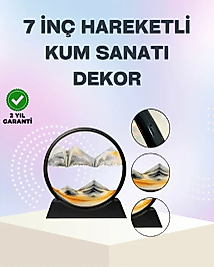 Zihin Açıcı Kum Manzarası – 3D Dinamik Kum Tablosu, Dekoratif, Dönüştükçe Yenilenen Sakinleştirici Sanat Eseri