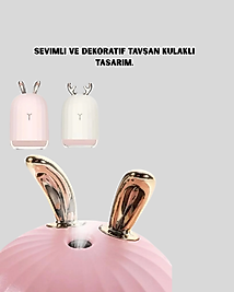 200 ml Tavşan Kulaklı Ultrasonik Hava Nemlendirici ve Gece Lambası
