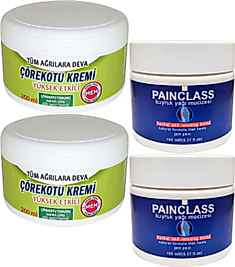 ÇÖREK OTU KREMİ GREEN BOX 2 ADET 200 ML + 2 ADET PAİNCLASS KUYRUK YAĞI KREMİ 150 ML / SETİ