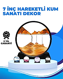 Döndürülebilir Dinamik Kum Tablosu – Stres Giderici, Yüksek Kaliteli Cam ve Doğal Kum ile Sanatsal Masa Dekoru