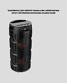 Kablosuz Hoparlör, Çift Sürücülü Ses + Çoklu Giriş Model