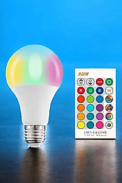 Led Ampul Enerji Dostu RGB Işıklı 100W Led Işık