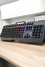 Kablolu RGB Işıklı Klavye ve Mouse Seti UCZPG8018KLAVYE2