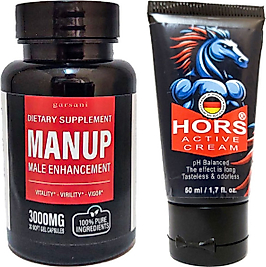 MANUP ERKEKLERE SOFT GEL FORMUNDA 30 LU ÖZEL ENİNE BOYUNA ŞEKİLLENDİRİCİ + HORS ACTİVE CREAM 50 ML ERKEK KATILAŞTIRICI KREM