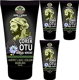 İBN-İ SİNA HERBAL 4 ADET IBN-I SİNA ÇÖREK OTU KREMİ 50 ML MASAJ