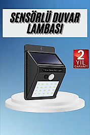 Güneş Enerjili Dış Mekan Lambası 180 LED PIR Hareket Sensörlü