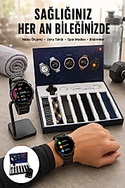 Yeni Nesil Akıllı Saat 2024 Model Uyku ve Sağlık Takibi Bluetooth Bağlantılı Yeni Nesil