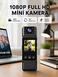 180 Derece Dönebilen Mini Kamera Full HD TFT Ekran Hareket Sensörlü (Kopya)