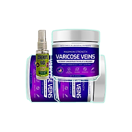 VARİCOSE VE.NS PURPLE 3 ADET BACAK BAKIM KREMİ 100 ML + ÇÖREK OTU YAĞI YAĞI 30 ML