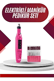Elektrikli Manikür Pedikür Seti Değiştirilebilir Başlık